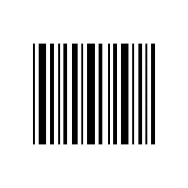 Ícone Código Barras Preto Branco Número Identificação Produto Ilustração Símbolo — Vetor de Stock