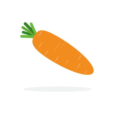 vektör havuç sebze simgesi. Havuç Düz illüstrasyon. 