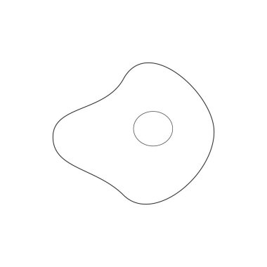 omlet kavram satırı simgesi. Basit eleman çizimi. Gıda setinden omlet kavramı anahat sembol tasarımı.