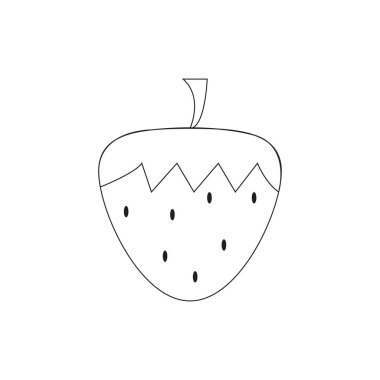 Çilek vektör simgesi. meyve simgesi