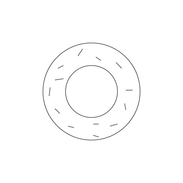 Design Linha Ícone Donut — Vetor de Stock