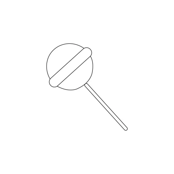 Lollipop Векторная Иллюстрация Иконка Дизайна Изолированной Линии — стоковый вектор