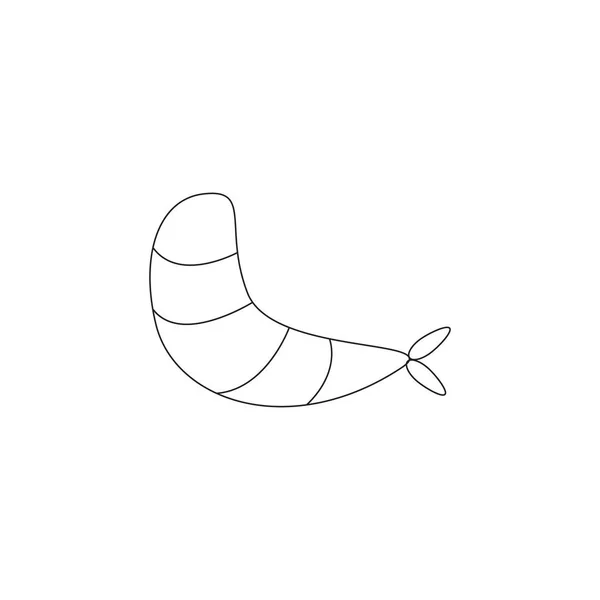 Векторный Дизайн Пищевого Морского Знака Иконка Креветок — стоковый вектор