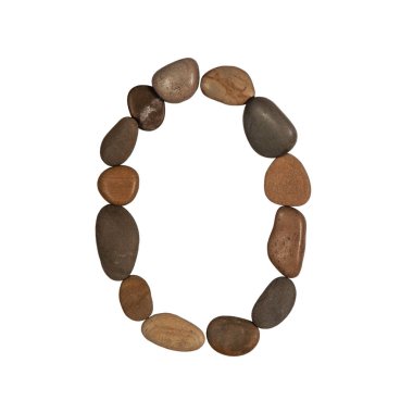 Deniz taşlarından yapılmış İngiliz alfabesi harfleri