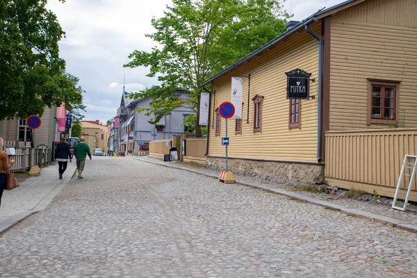 Savonlinna, Finlandiya, 08.08.2019, Savonlinna şehrindeki turistik yerler ve turistik mekanlar