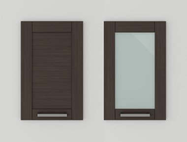 Mutfak dolapları için kapı ceviz 3d render