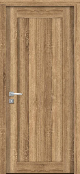 Tekstur Pintu Warna Oak Alami Untuk Tampilan Depan Modern — Stok Foto