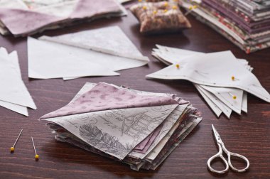 Bölüm yorgan dikiş Vakfı kağıt ekleme yöntemi tarafından