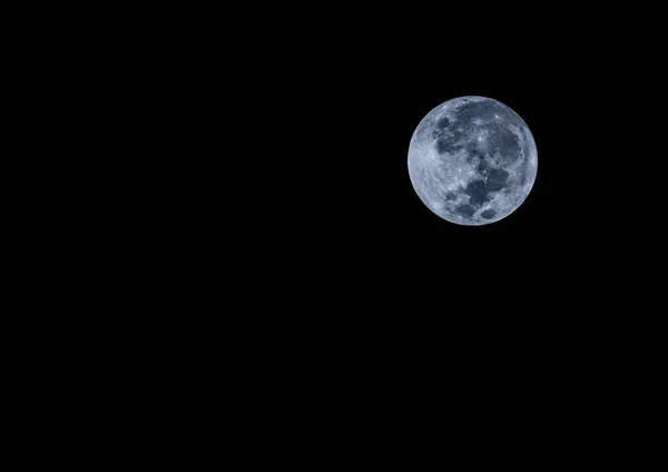 Super Luna Noche Oscura Fondo Luna Azul —  Fotos de Stock