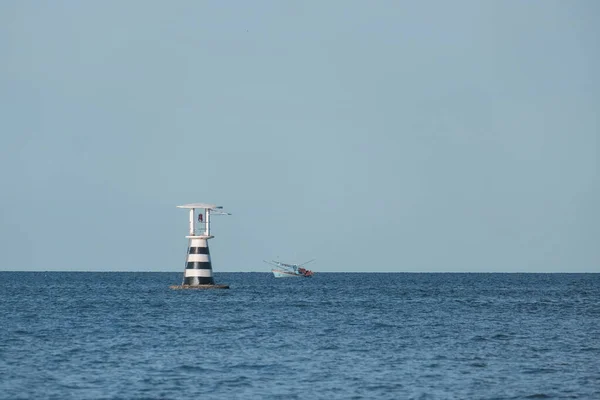 Light House Boat Sea — Stock Photo, Image