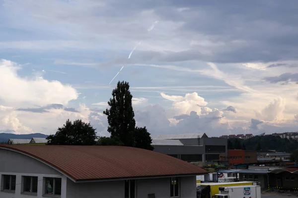 Hausdach Der Modernen Stadt — Stockfoto