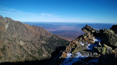 Slavkovsky Stit (Peak) High Tatras dağlarında, Slovakya