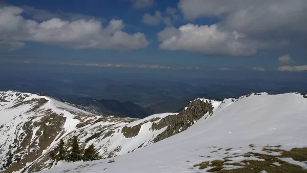 Beau Paysage Montagnes Hiver — Photo