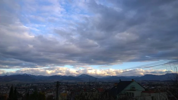 Letecký Pohled Evropskou Vesnici — Stock fotografie