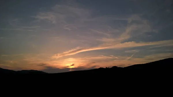 Гірський Пейзаж Під Час Заходу Сонця — стокове фото
