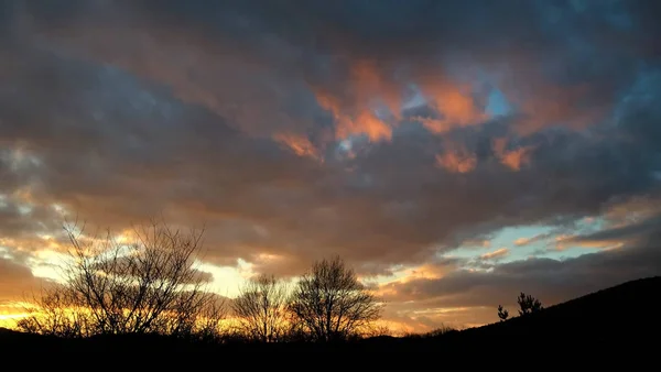 Puesta Sol Brillante Naturaleza — Foto de Stock