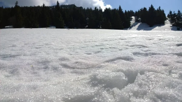 Paysage Montagne Hiver Par Temps Ensoleillé — Photo