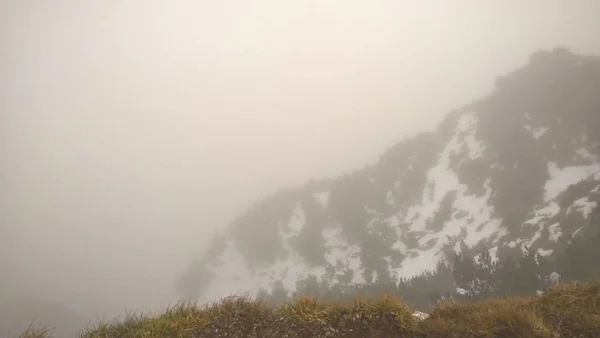 High foggy mountain landscape