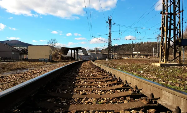 Demiryolu inşaatı manzarası 
