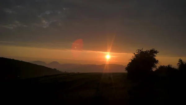 Bright Sunset Mountains Landscape — Stock Photo, Image