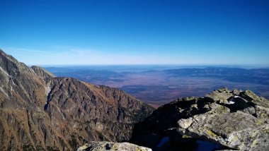 Slavkovsky Stit (Peak) High Tatras dağlarında, Slovakya