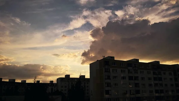 Ciudad Europea Atardecer — Foto de Stock