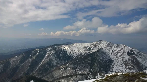 Красиві Зимові Гори Пейзаж — стокове фото