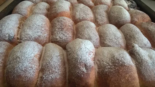 Bread Loaves Iron Tray — Stock Photo, Image