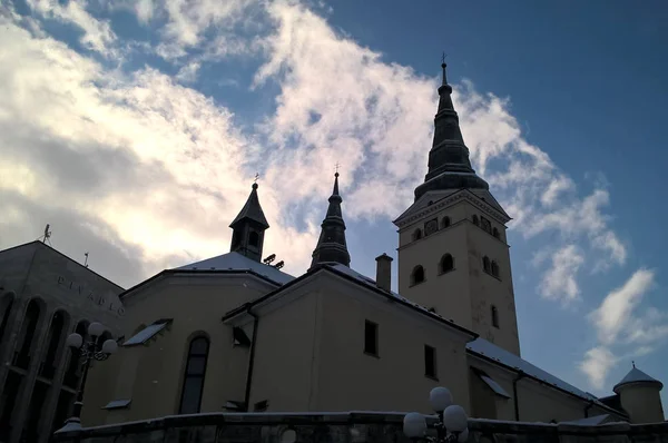 Zilina Város Központja Télen Szlovákia — Stock Fotó