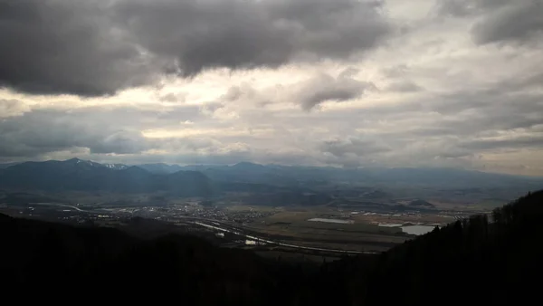 Inverno Paisagem Montanha Vista — Fotografia de Stock