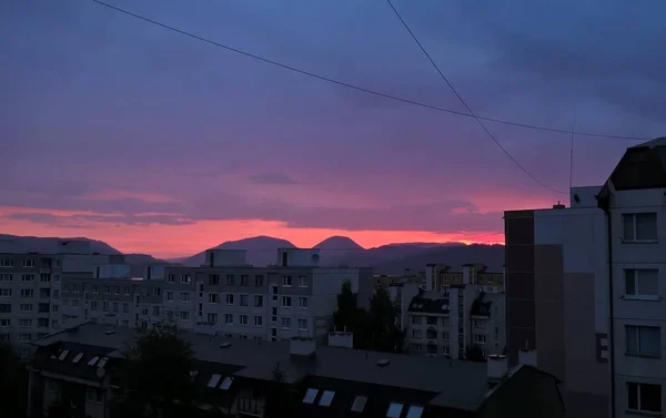 Час Сходу Сонця Над Європією — стокове фото
