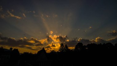 günbatımı zaman dağ manzarası