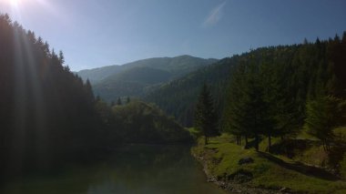 güzel yeşil dağ manzarası