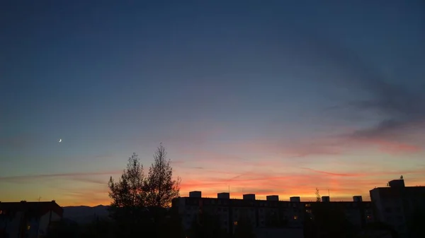 Ciudad Europea Atardecer — Foto de Stock