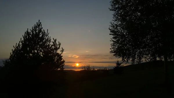 Гірський Пейзаж Під Час Заходу Сонця — стокове фото