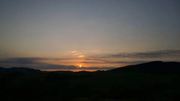 Berglandschaft Bei Sonnenuntergang — Stockfoto