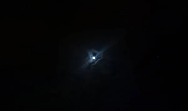 Lua Céu Escuro Noite — Fotografia de Stock