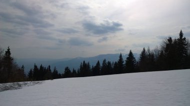 manzara güzel kış dağlar 