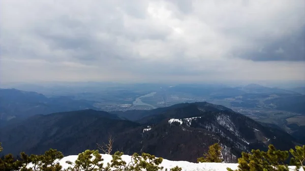 Krásné Zimní Hory Krajina — Stock fotografie