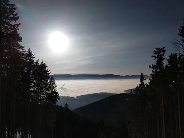 Kış Boyunca Kar Altında Doğa Slovakya — Stok fotoğraf