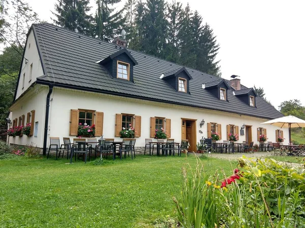 Ancienne Maison Bois Dans Village — Photo