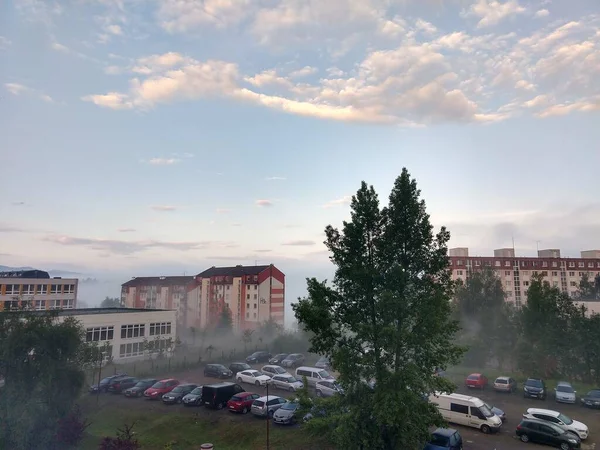 Cloudy Sky European City — Stock Photo, Image