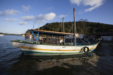 Paraty, Brezilya - Ocak, 2017: Paraty'nin manzara manzarası, Yaz günü Ilho do Pelado