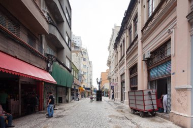 Curitiba, Parana, Brezilya- 23 Aralık 2017: şehir mimarisinin kentsel görünümü