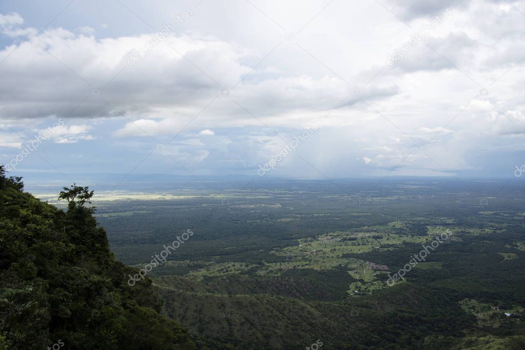 beautiful scenic view of wild nature as backdrop