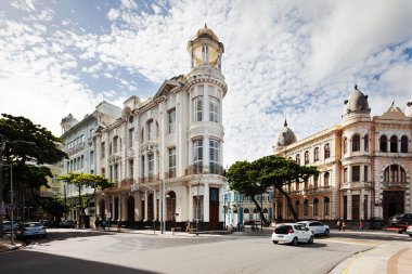 Recife - Olinda, Pernambuco, Brezilya - 29 Ocak 2019: Brezilya'nın kuzeydoğu eyaleti Pernambuco'nun başkenti Recife, birçok nehri, köprüleri, adacıkları ve yarımadaları ile ayırt edilir..