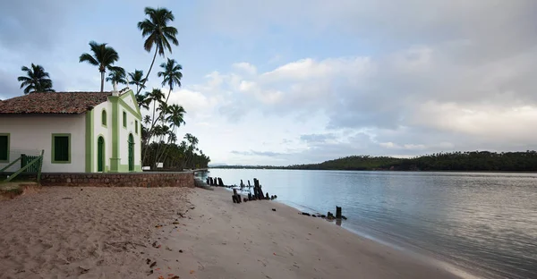 Vacker Utsikt Över Capela Benedito Kapell Benedict Och Carneiros Beach — Stockfoto