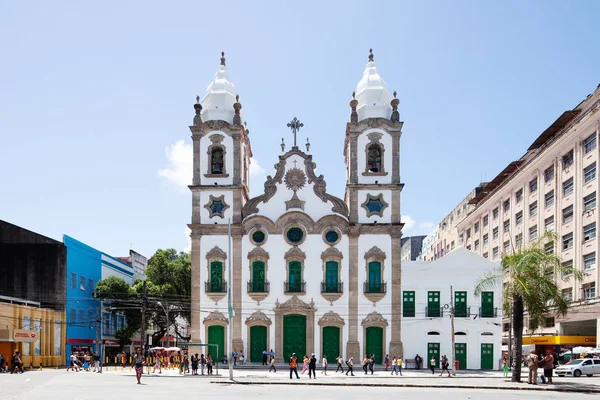Recife - Olinda, Pernambuco, Brezilya - 29 Ocak 2019: Tarihi Santo Antonio semtindest Anthony's Sacrament Kilisesi Bucak.