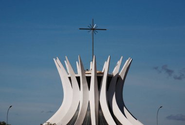 Brasilia, Brezilya - 15 Kasım 2016: Brasilia Katedrali. Oscar Niemeyer tarafından tasarlandı. Ülkenin başkenti,Federal District, Brezilya