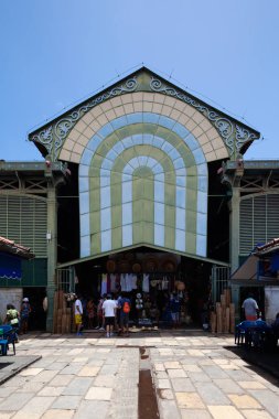 Recife, Pernambuco, Brezilya - 29 Ocak 2019: Mercado de So Jose, Recife'de bir halk pazarıdır. 1871 yılında kurulan, en eski Brezilya binası önceden imal demir den inşa edilmiştir.
